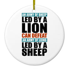 Sheep Led By Lion Defeat Lions Led By Sheep Ceramic Ornament