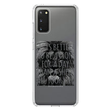 DistinctInk® Clear Shockproof Hybrid Case for Apple iPhone / Samsung Galaxy / Google Pixel - Better to Be A Lion For a Day Than A Sheep
