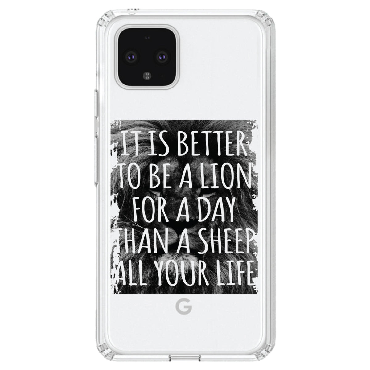 Better to Be A Lion For a Day Than A Sheep Clear Shockproof iPhone Case, view 23