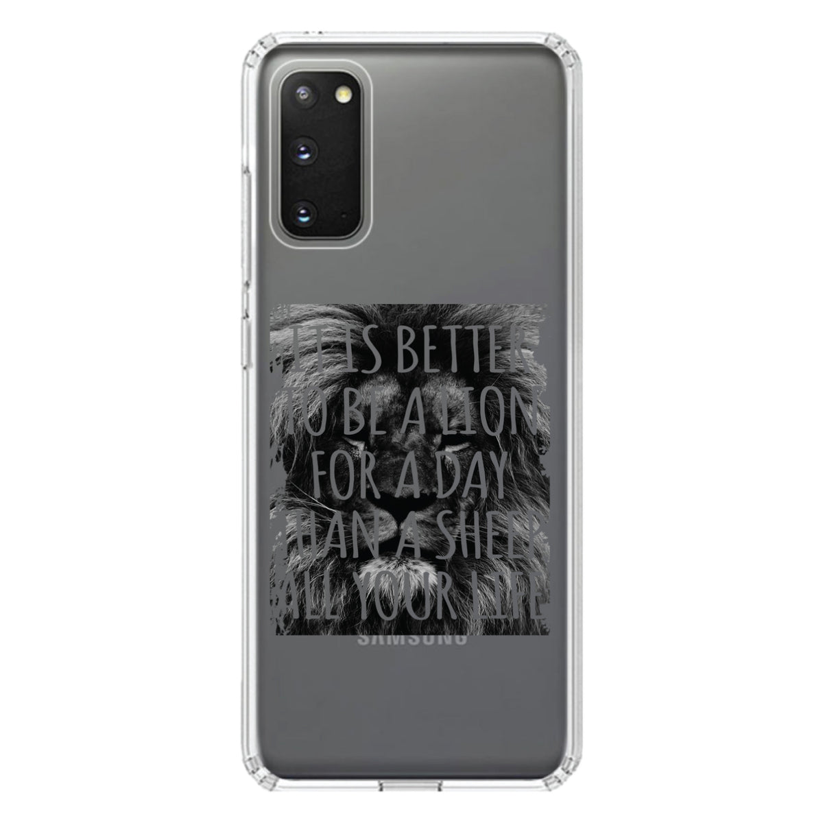 Better to Be A Lion For a Day Than A Sheep Clear Shockproof iPhone Case, view 15