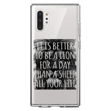 DistinctInk® Clear Shockproof Hybrid Case for Apple iPhone / Samsung Galaxy / Google Pixel - Better to Be A Lion For a Day Than A Sheep