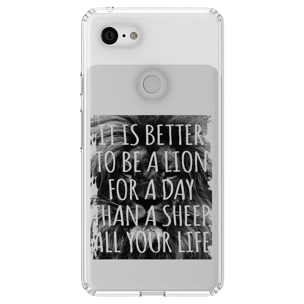 Better to Be A Lion For a Day Than A Sheep Clear Shockproof iPhone Case, view 22