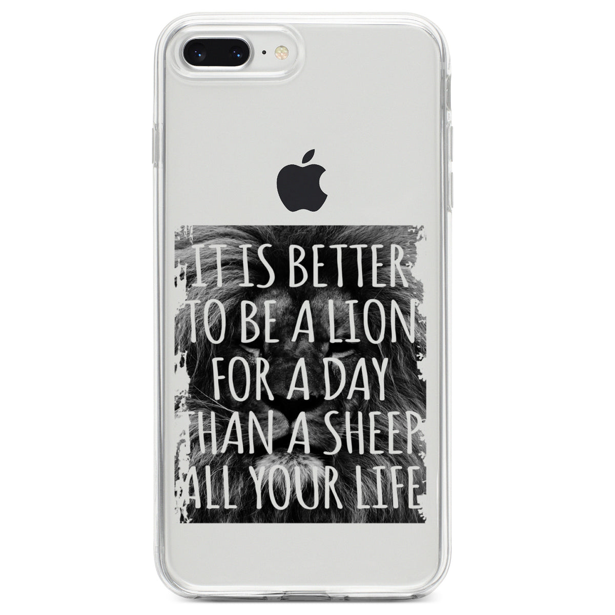 Better to Be A Lion For a Day Than A Sheep Clear Shockproof iPhone Case, view 6