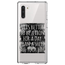 DistinctInk® Clear Shockproof Hybrid Case for Apple iPhone / Samsung Galaxy / Google Pixel - Better to Be A Lion For a Day Than A Sheep