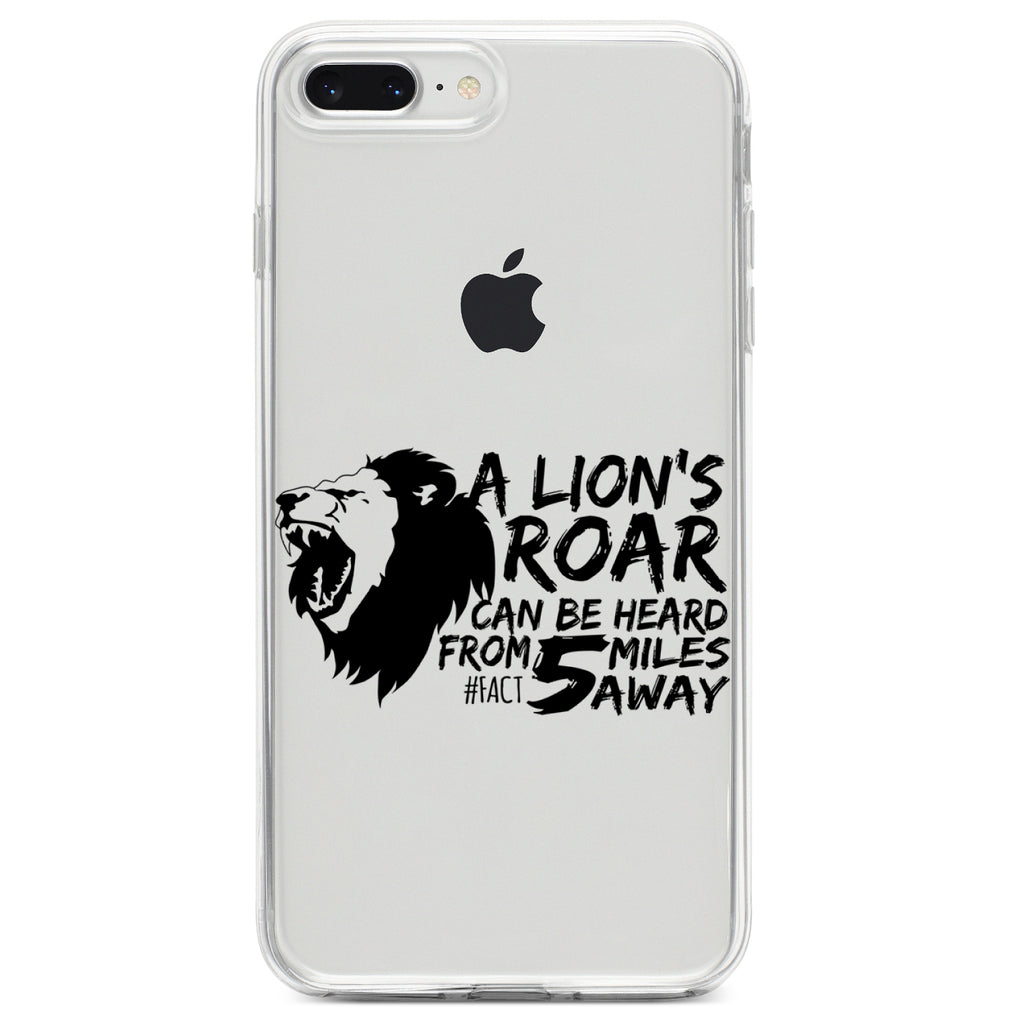 Lion's Roar Can Be Heard 5 Miles Away Clear Shockproof iPhone Case, view 6