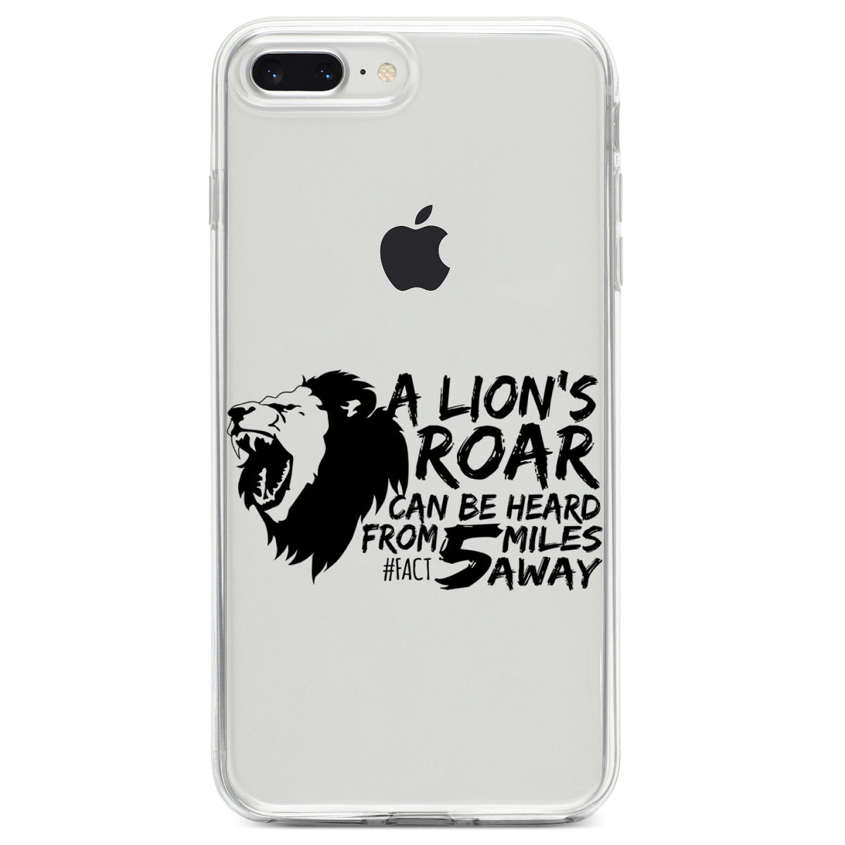 Lion's Roar Can Be Heard 5 Miles Away Clear Shockproof iPhone Case, view 6