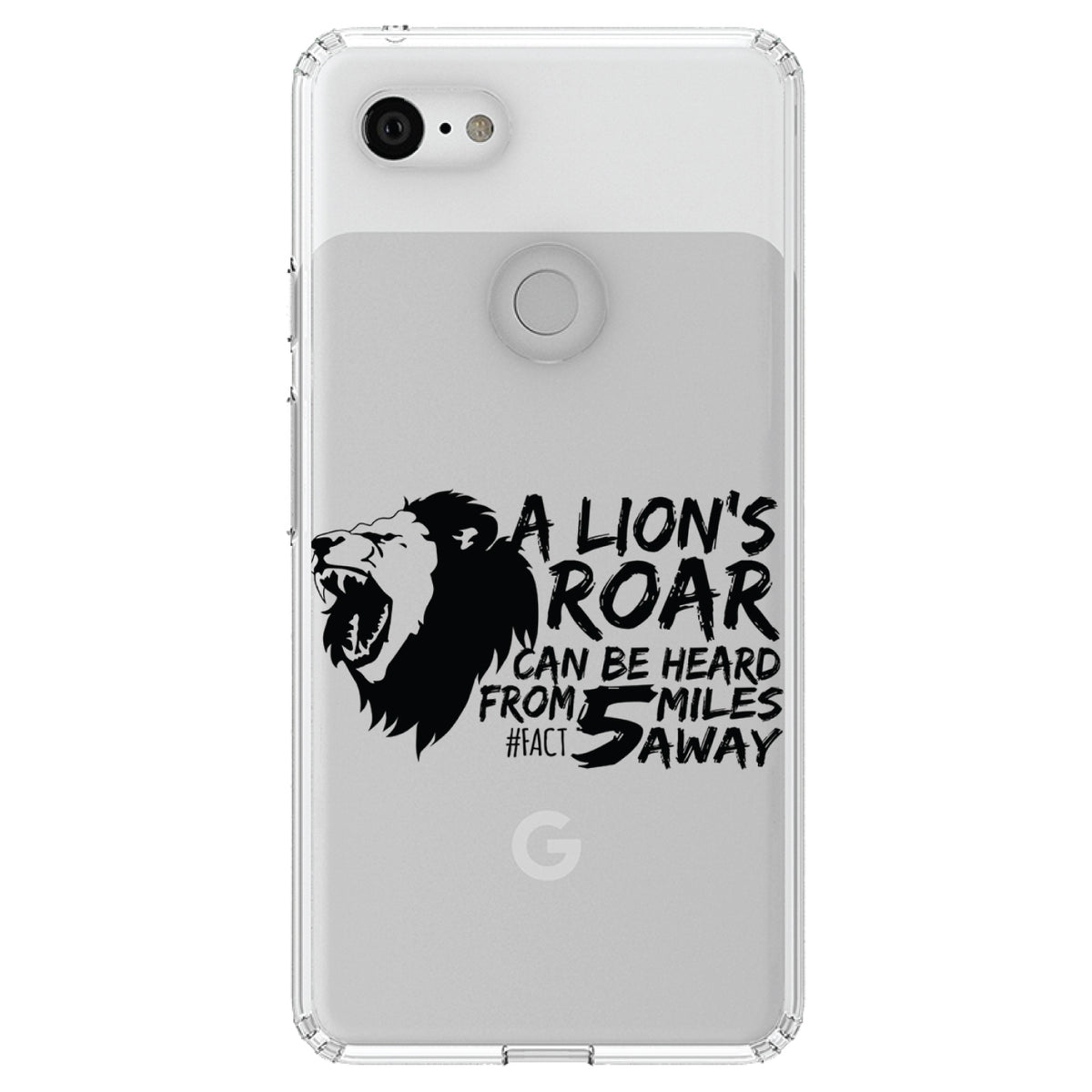 Lion's Roar Can Be Heard 5 Miles Away Clear Shockproof iPhone Case, view 21