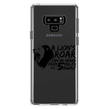 DistinctInk® Clear Shockproof Hybrid Case for Apple iPhone / Samsung Galaxy / Google Pixel - Lion's Roar Can Be Heard 5 Miles Away