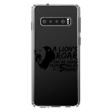 DistinctInk® Clear Shockproof Hybrid Case for Apple iPhone / Samsung Galaxy / Google Pixel - Lion's Roar Can Be Heard 5 Miles Away