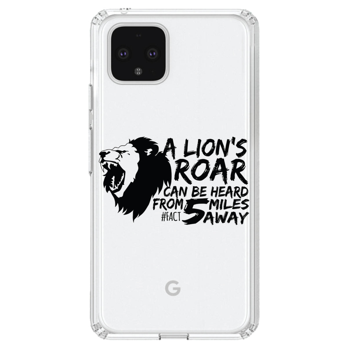 Lion's Roar Can Be Heard 5 Miles Away Clear Shockproof iPhone Case, view 23