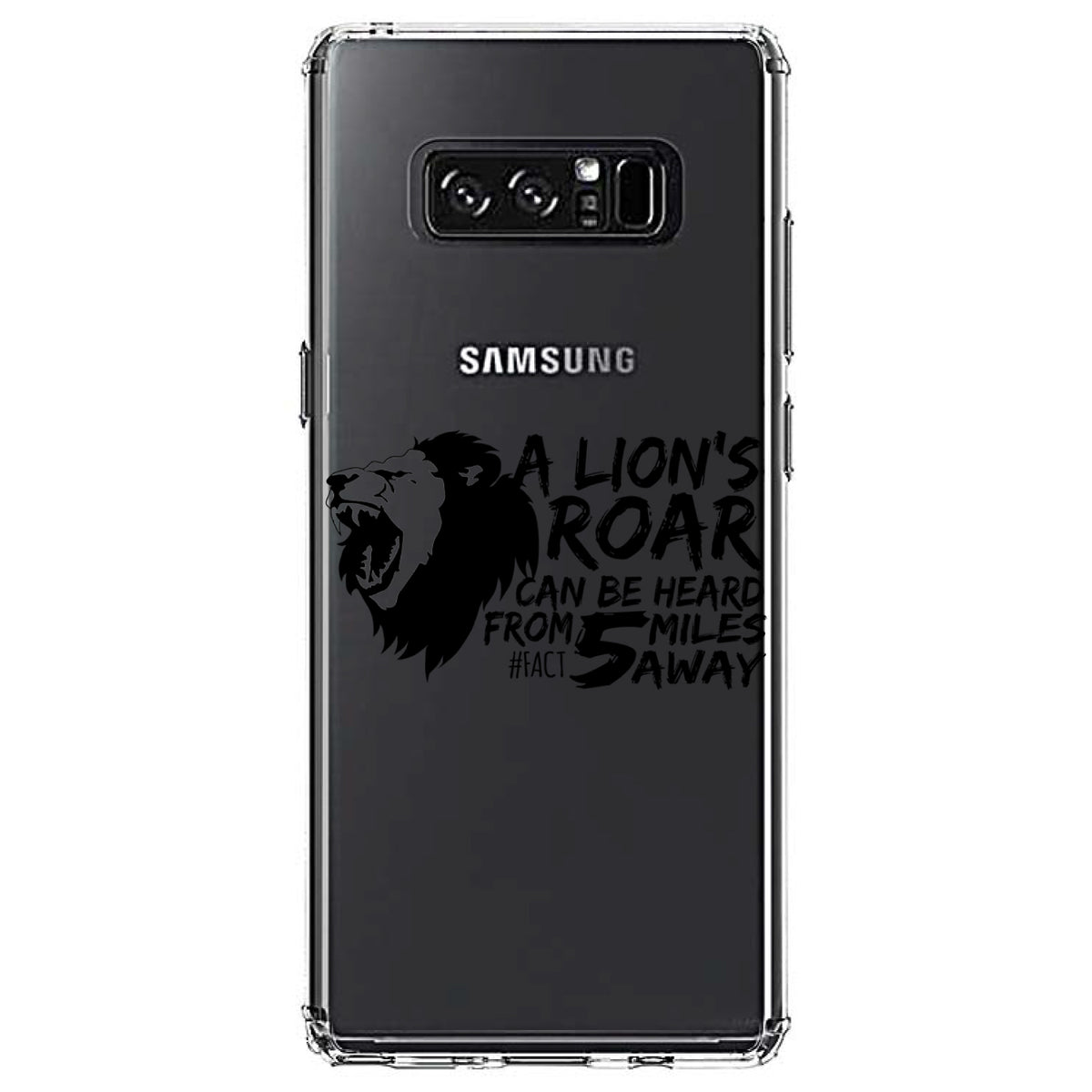 Lion's Roar Can Be Heard 5 Miles Away Clear Shockproof iPhone Case, view 12