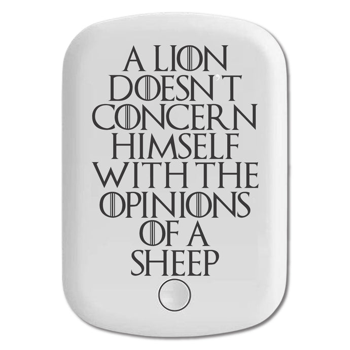 DistinctInk Magnetic Battery Pack, Wireless Portable Charger with USB-C Cable, Compatible with MagSafe iPhone 14 / 13 / 12 Series - Lion Doesn't Concern With Opinions Sheep