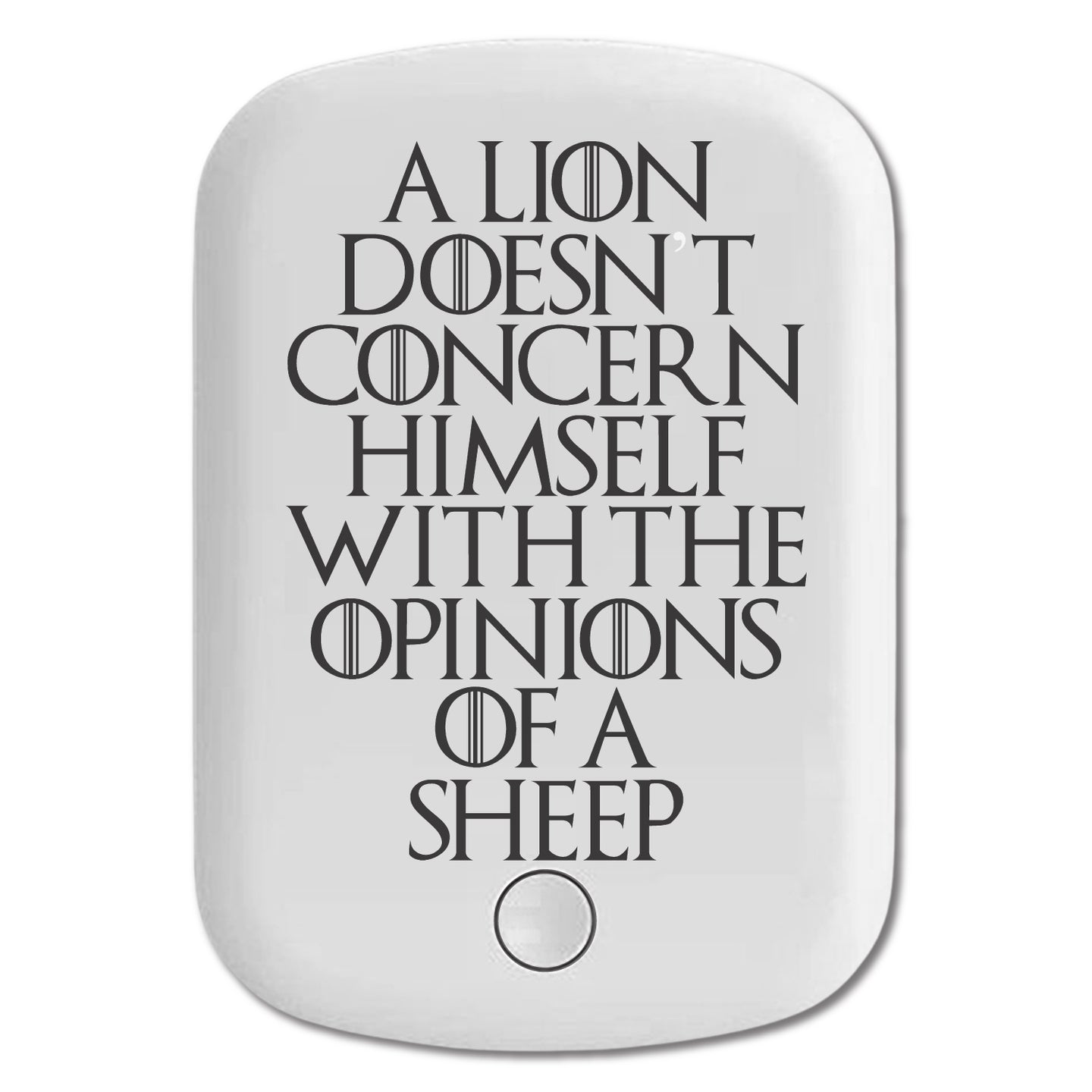 DistinctInk Magnetic Battery Pack, Wireless Portable Charger with USB-C Cable, Compatible with MagSafe iPhone 14 / 13 / 12 Series - Lion Doesn't Concern With Opinions Sheep