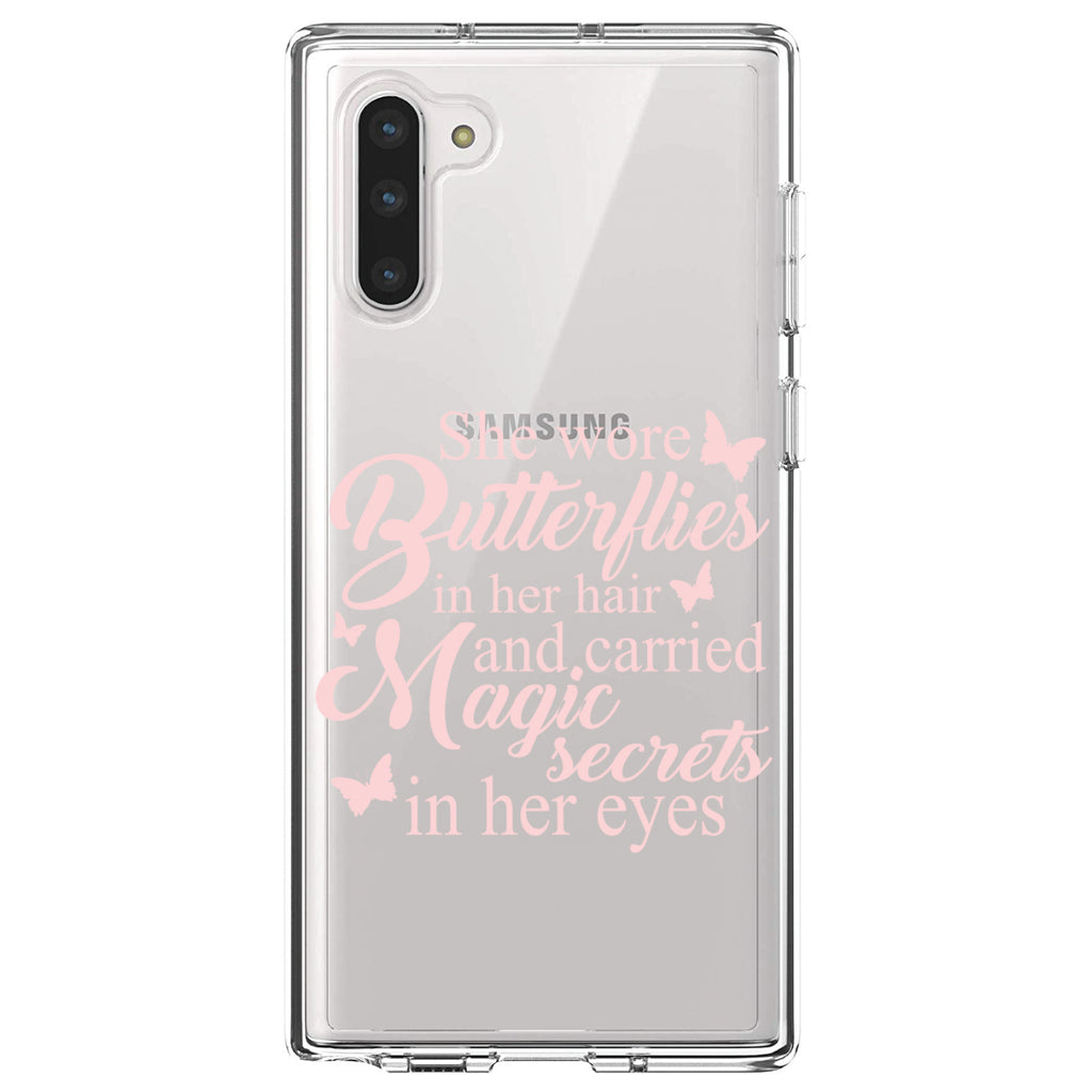 Butterflies in Her Hari, Magic Secret Eyes Clear Shockproof iPhone Case, view 9