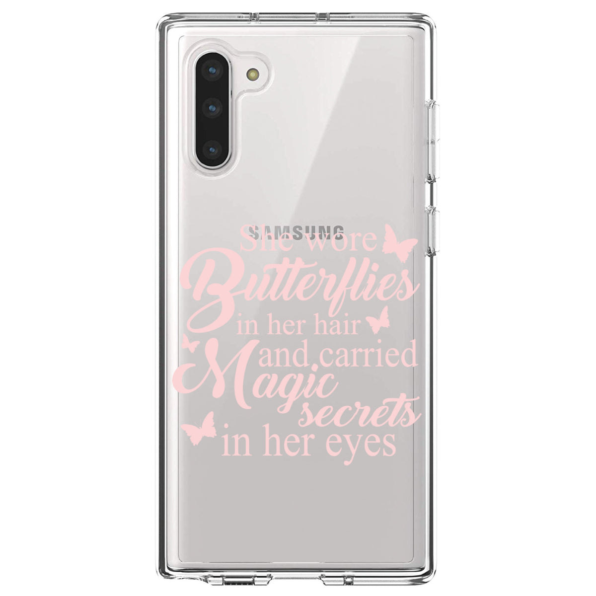 Butterflies in Her Hari, Magic Secret Eyes Clear Shockproof iPhone Case, view 9