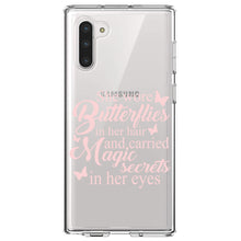 DistinctInk® Clear Shockproof Hybrid Case for Apple iPhone / Samsung Galaxy / Google Pixel - Butterflies in Her Hari, Magic Secret Eyes