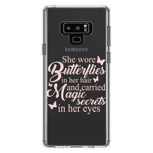 DistinctInk® Clear Shockproof Hybrid Case for Apple iPhone / Samsung Galaxy / Google Pixel - Butterflies in Her Hari, Magic Secret Eyes