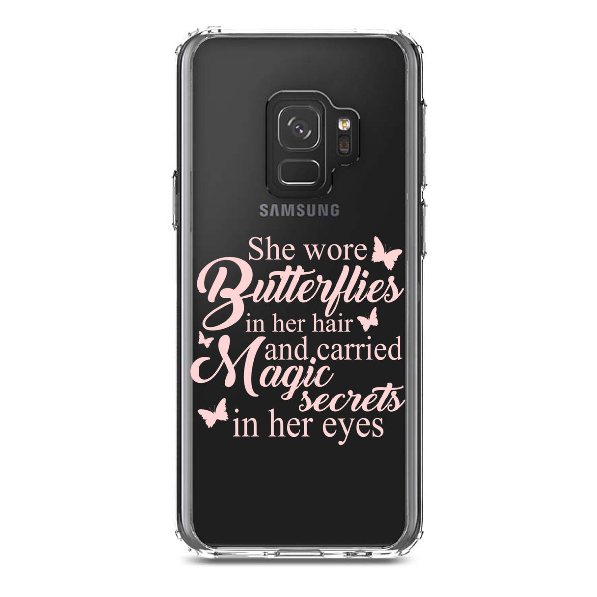 Butterflies in Her Hari, Magic Secret Eyes Clear Shockproof iPhone Case, view 19