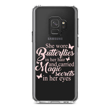 DistinctInk® Clear Shockproof Hybrid Case for Apple iPhone / Samsung Galaxy / Google Pixel - Butterflies in Her Hari, Magic Secret Eyes