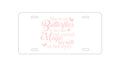 Custom Aluminum Decorative Vanity Front License Plate - Butterflies in Her Hari, Magic Secret Eyes