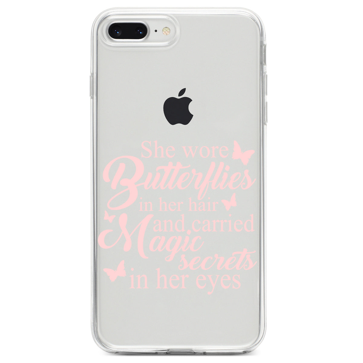 Butterflies in Her Hari, Magic Secret Eyes Clear Shockproof iPhone Case, view 6