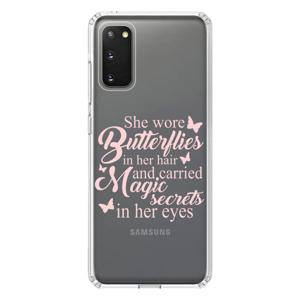 Butterflies in Her Hari, Magic Secret Eyes Clear Shockproof iPhone Case, view 14
