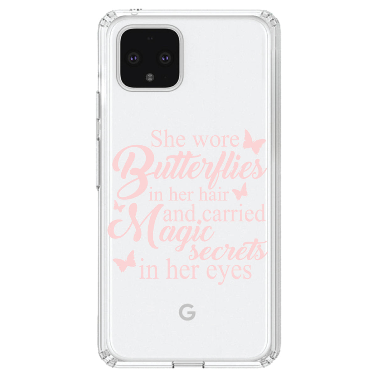Butterflies in Her Hari, Magic Secret Eyes Clear Shockproof iPhone Case, view 24
