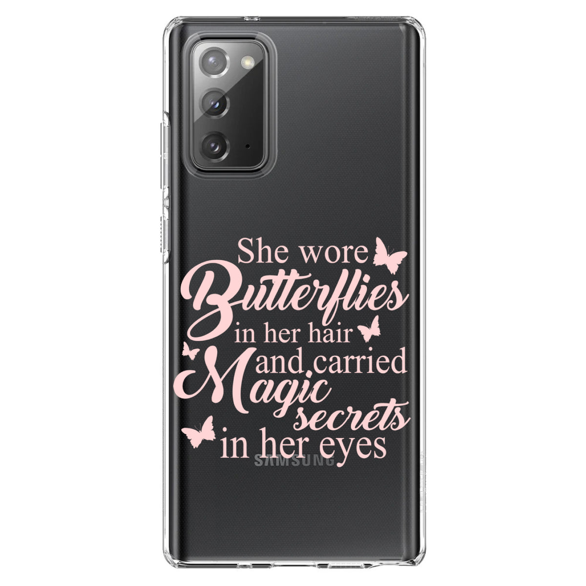 Butterflies in Her Hari, Magic Secret Eyes Clear Shockproof iPhone Case, view 8