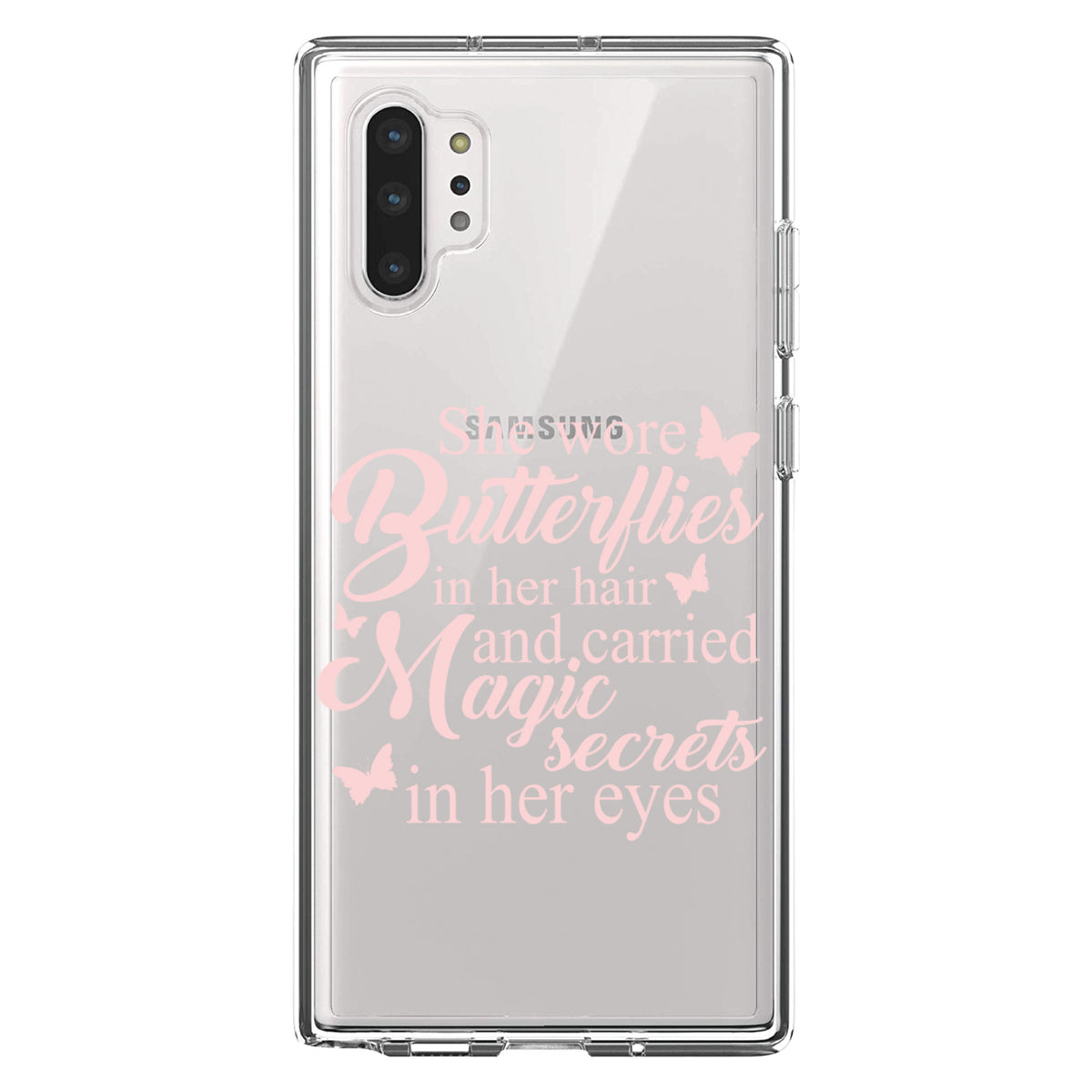 Butterflies in Her Hari, Magic Secret Eyes Clear Shockproof iPhone Case, view 10