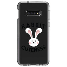 DistinctInk® Clear Shockproof Hybrid Case for Apple iPhone / Samsung Galaxy / Google Pixel - Rabbit Cuteness - Bunny Ears