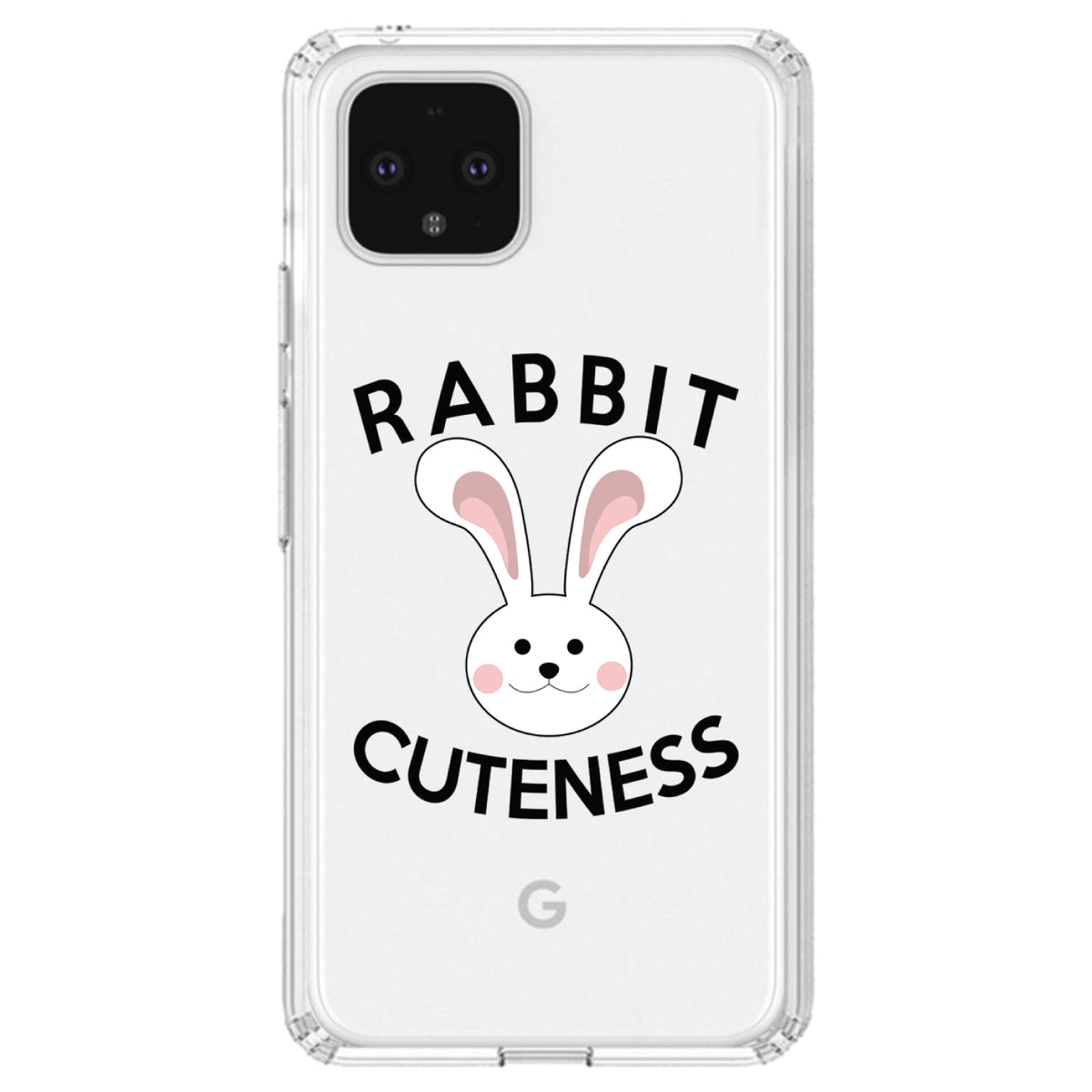 Rabbit Cuteness, Bunny Ears Clear Shockproof iPhone Case, view 23