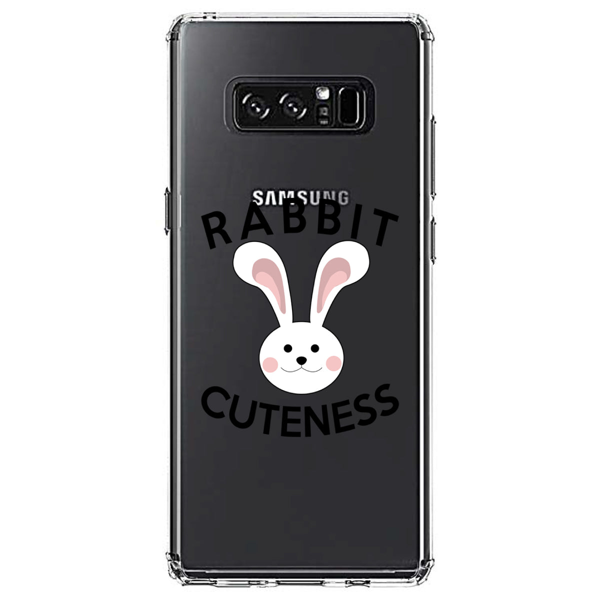 Rabbit Cuteness, Bunny Ears Clear Shockproof iPhone Case, view 12