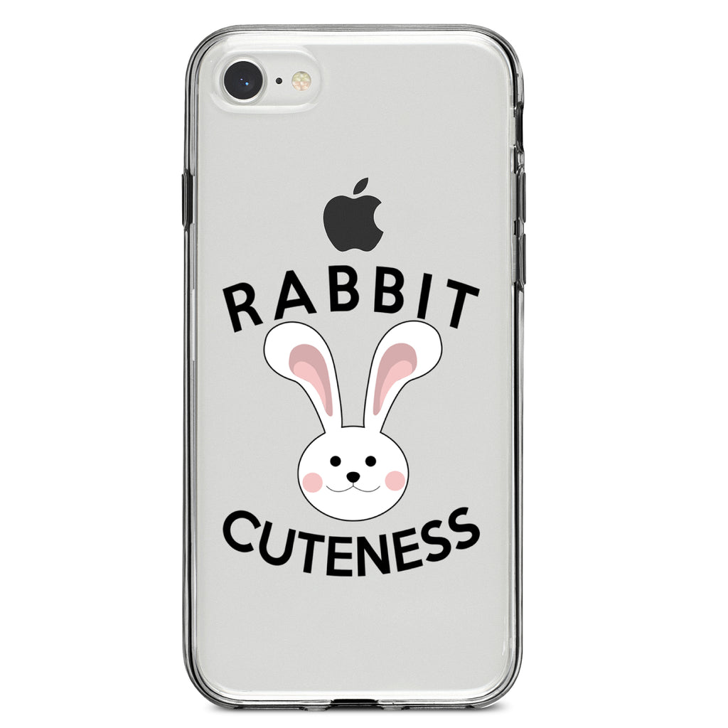 Rabbit Cuteness, Bunny Ears Clear Shockproof iPhone Case, view 5