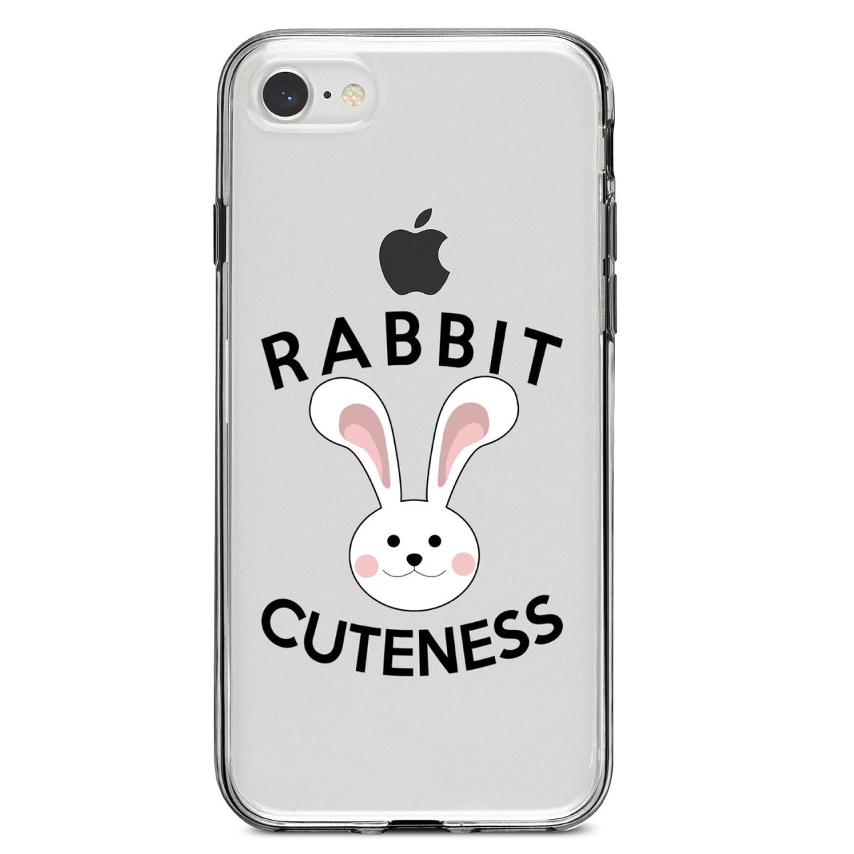 Rabbit Cuteness, Bunny Ears Clear Shockproof iPhone Case, view 5