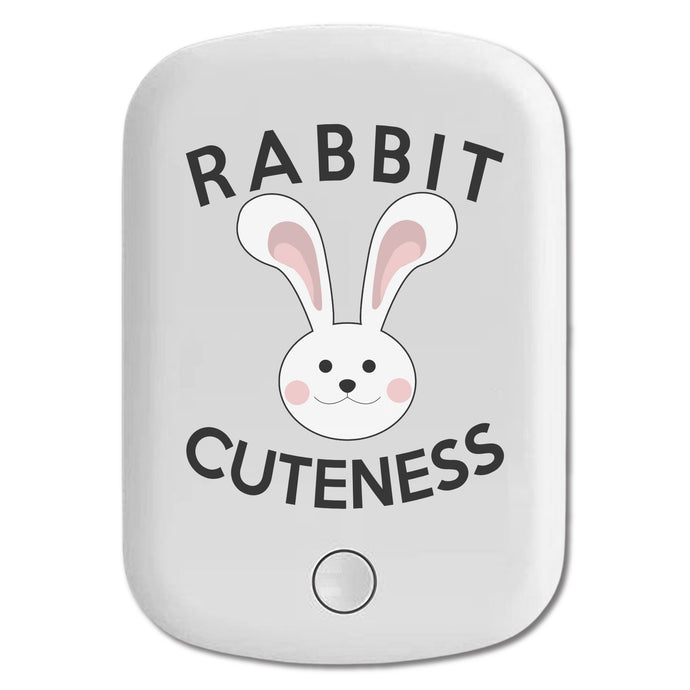 DistinctInk Magnetic Battery Pack, Wireless Portable Charger with USB-C Cable, Compatible with MagSafe iPhone 14 / 13 / 12 Series - Rabbit Cuteness - Bunny Ears