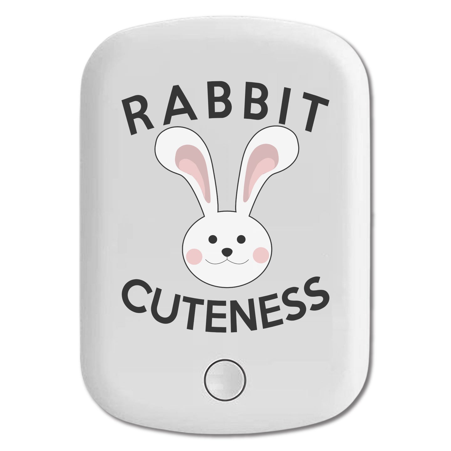 DistinctInk Magnetic Battery Pack, Wireless Portable Charger with USB-C Cable, Compatible with MagSafe iPhone 14 / 13 / 12 Series - Rabbit Cuteness - Bunny Ears
