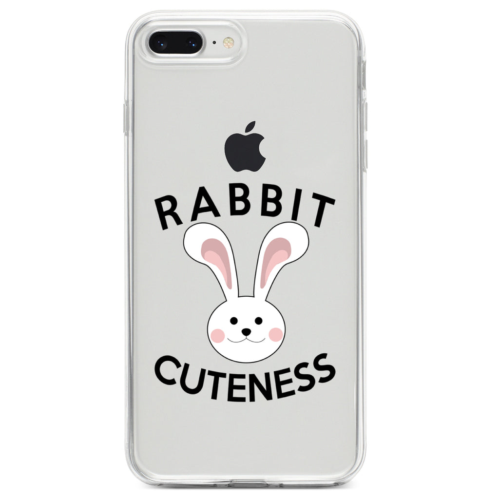 Rabbit Cuteness, Bunny Ears Clear Shockproof iPhone Case, view 6