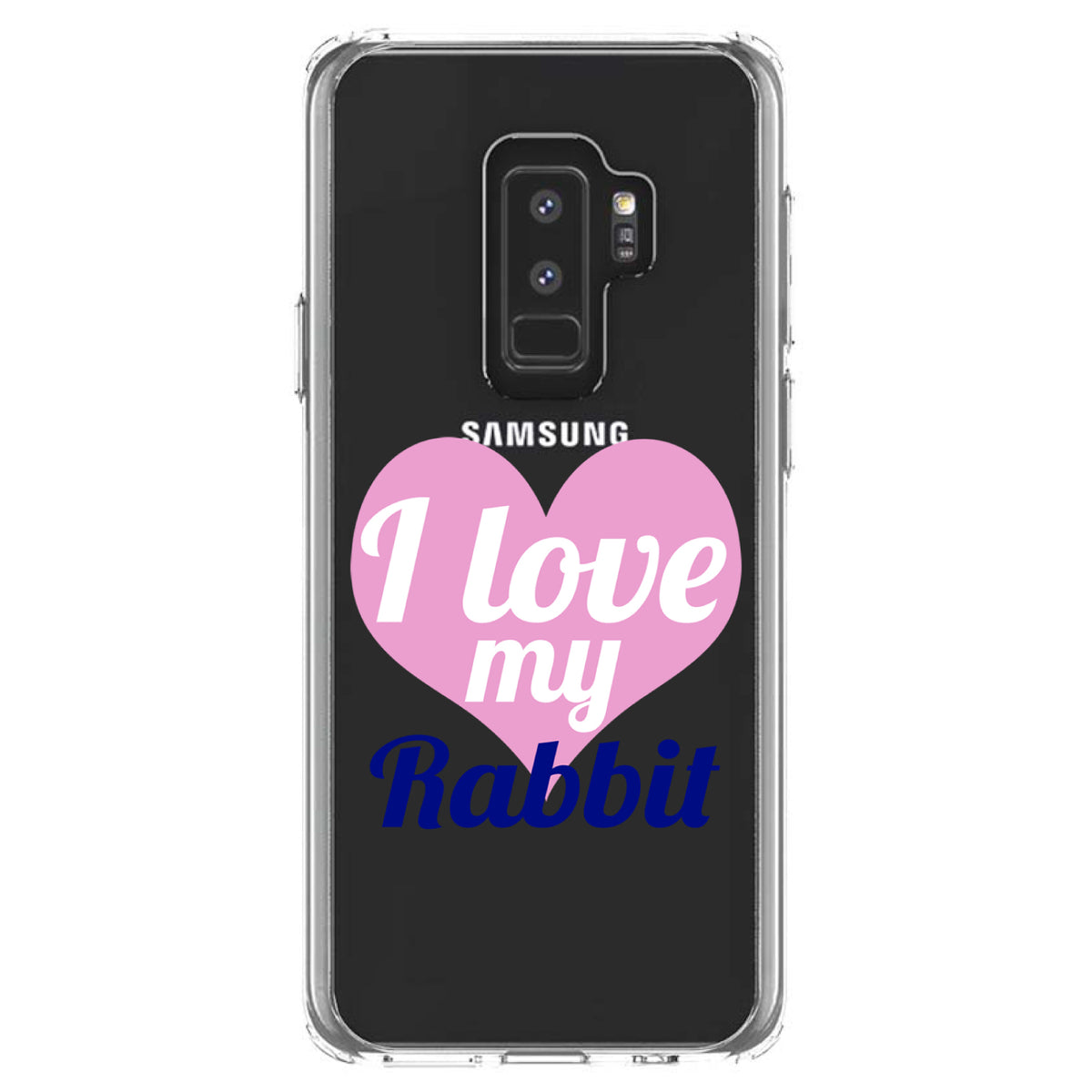 I Love My Rabbit Clear Shockproof iPhone Case, view 20