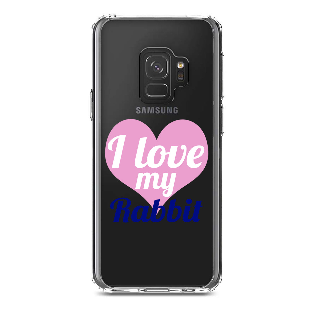 I Love My Rabbit Clear Shockproof iPhone Case, view 19