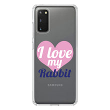 DistinctInk® Clear Shockproof Hybrid Case for Apple iPhone / Samsung Galaxy / Google Pixel - I Love My Rabbit