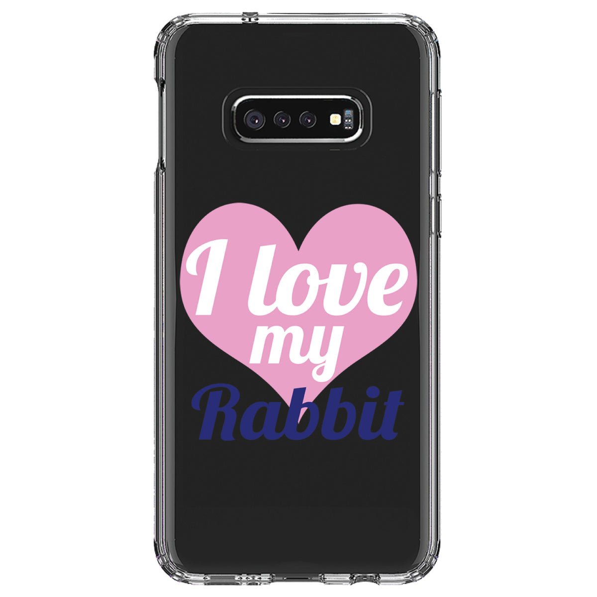 I Love My Rabbit Clear Shockproof iPhone Case, view 18