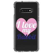 DistinctInk® Clear Shockproof Hybrid Case for Apple iPhone / Samsung Galaxy / Google Pixel - I Love My Rabbit