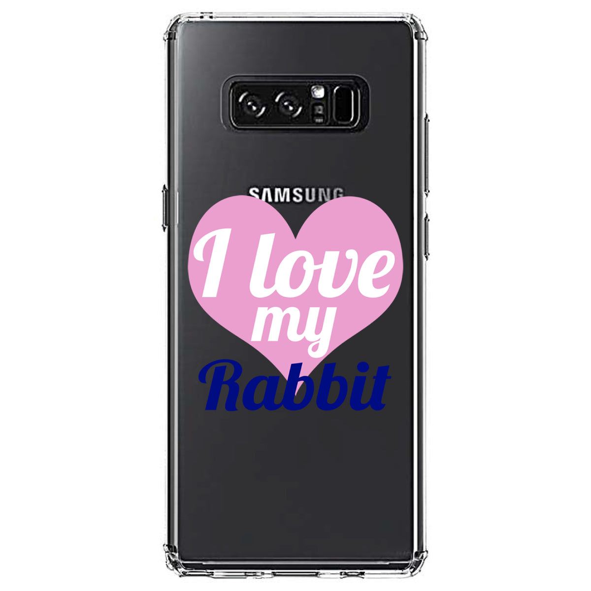 I Love My Rabbit Clear Shockproof iPhone Case, view 12