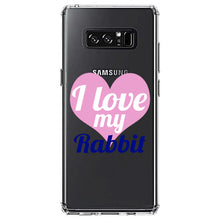 DistinctInk® Clear Shockproof Hybrid Case for Apple iPhone / Samsung Galaxy / Google Pixel - I Love My Rabbit