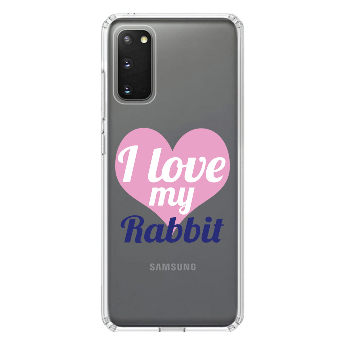 I Love My Rabbit Clear Shockproof iPhone Case, view 14