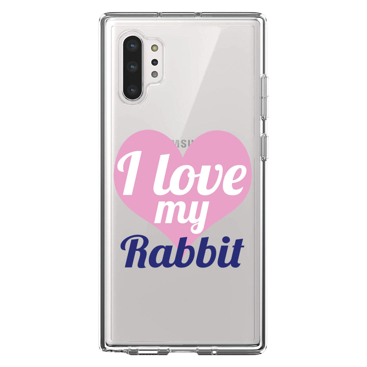 I Love My Rabbit Clear Shockproof iPhone Case, view 10
