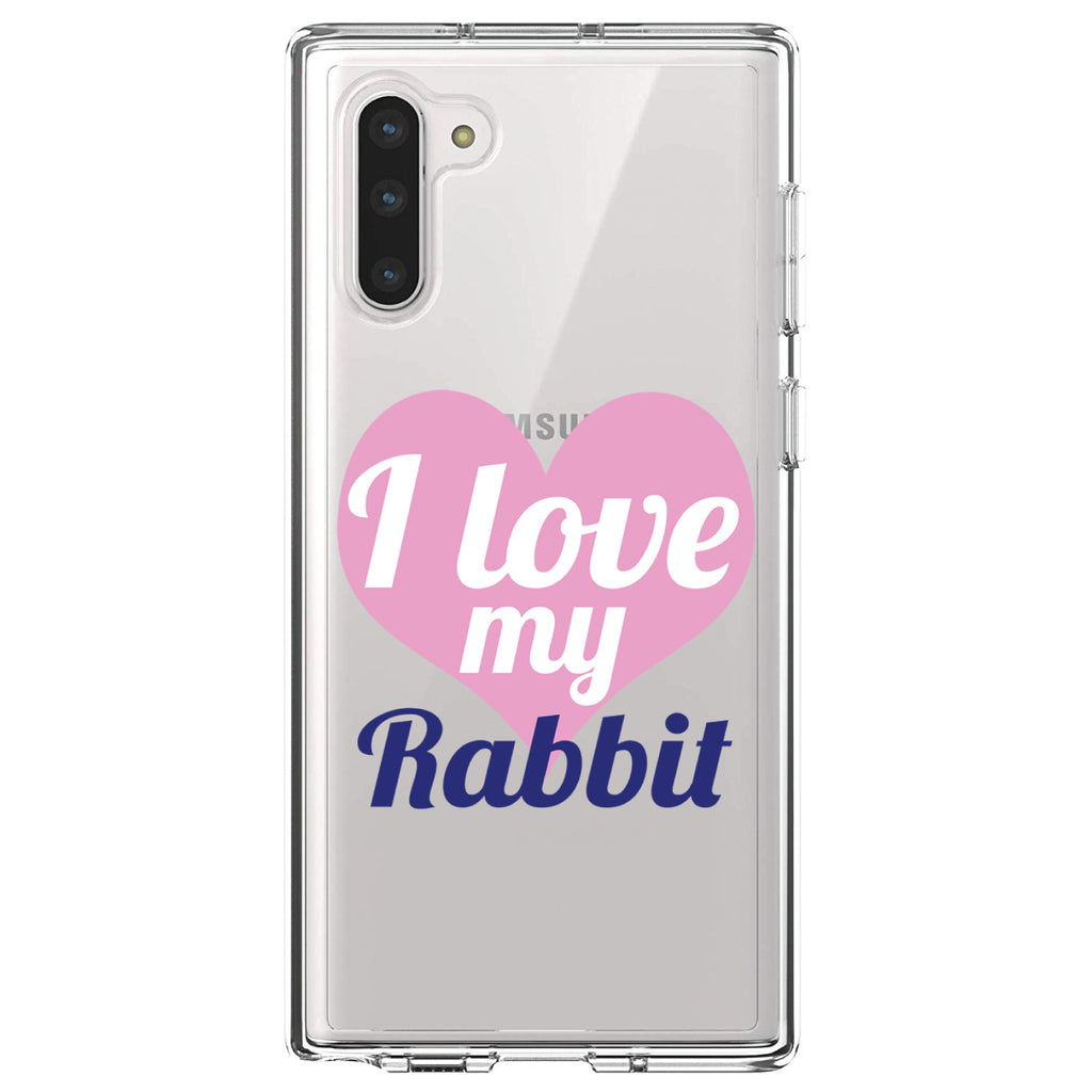 I Love My Rabbit Clear Shockproof iPhone Case, view 9