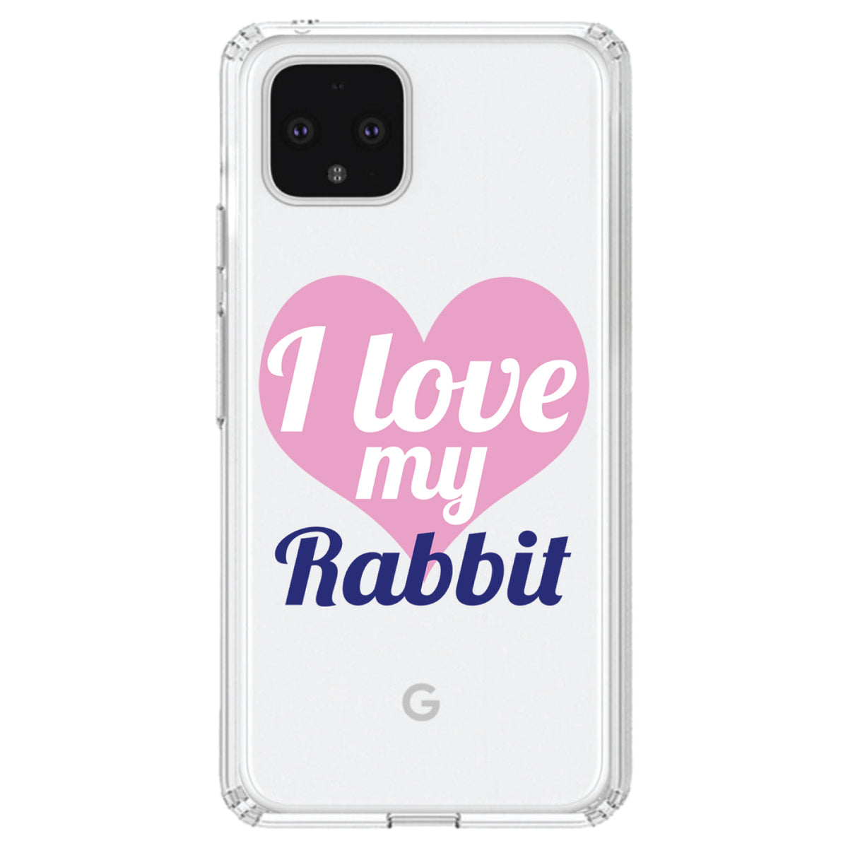 I Love My Rabbit Clear Shockproof iPhone Case, view 23