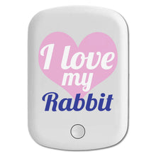 DistinctInk Magnetic Battery Pack, Wireless Portable Charger with USB-C Cable, Compatible with MagSafe iPhone 14 / 13 / 12 Series - I Love My Rabbit
