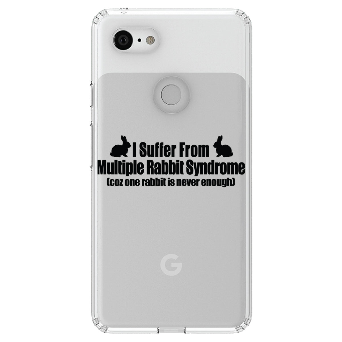 I Suffer From Multiple Rabbit Syndrome Clear Shockproof iPhone Case, view 22